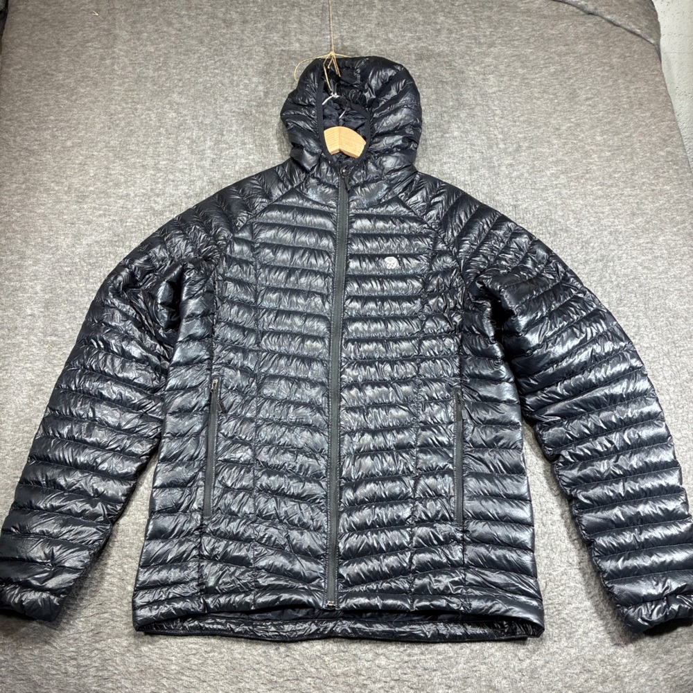 Mountain Hardwear Ghost Whisperer Hoody Mens Large Black Puffer Jacket 900 Fill